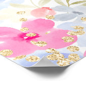 Poster Pastel de jardin fleurs sauvages bienvenue diplôme (Coin)