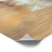 Poster Pastel Dessin Chinois Grues À Couronnes Rouges Ali (Coin)