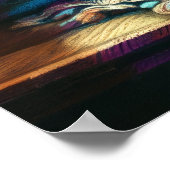 Poster Pastel Dessin Tissu de bateau à vie fixe (Coin)