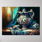 Poster Pastel Dessin Tissu de bateau à vie fixe (Devant)