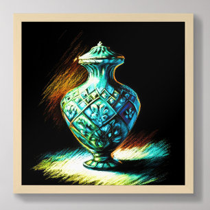 Poster Pastel Dessin Verre Coloré Urn Art