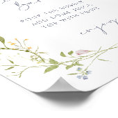 Poster Pastel Fleur sauvage Fête des mariées Mimosa Bar (Coin)