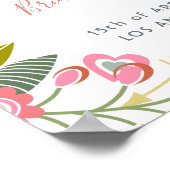 Poster Pastel fleurs de prairie signe de bienvenue (Coin)