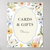 Poster Pastel Floral Cartes et Cadeaux (Devant)