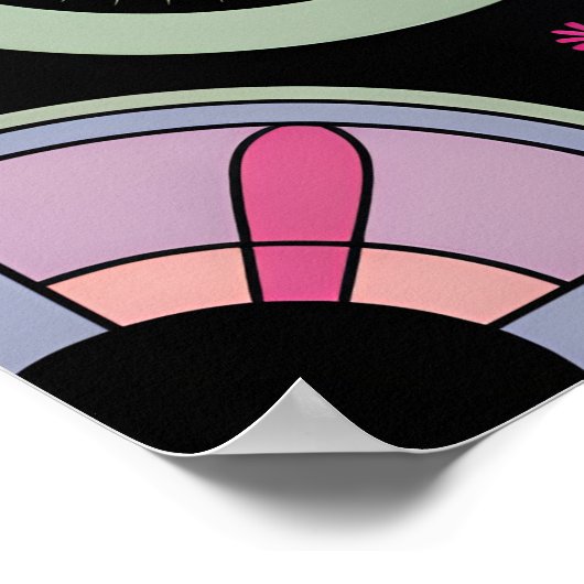 Poster Pastel Geometric Mandala Bloom (Coin)