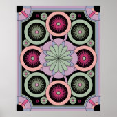Poster Pastel Geometric Mandala Bloom (Devant)