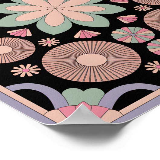 Poster Pastel Geometric Mandala Bloom (Coin)