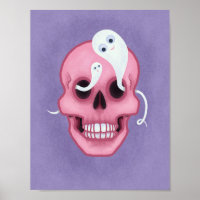 Pastel goth skull