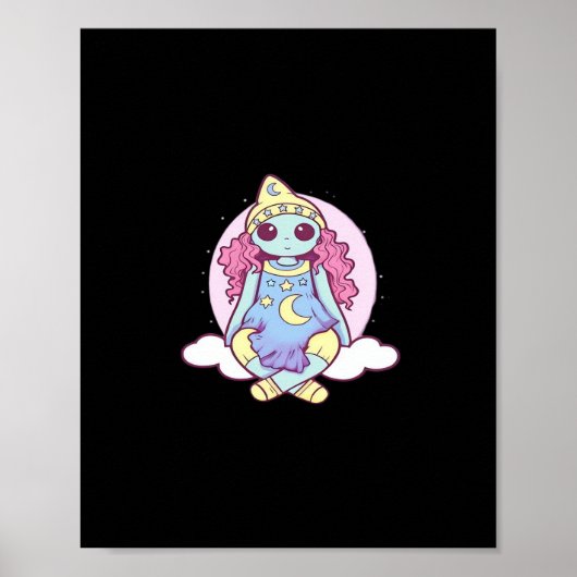 Poster Pastel Goth Whimsigoth Clown Ragdoll (Devant)