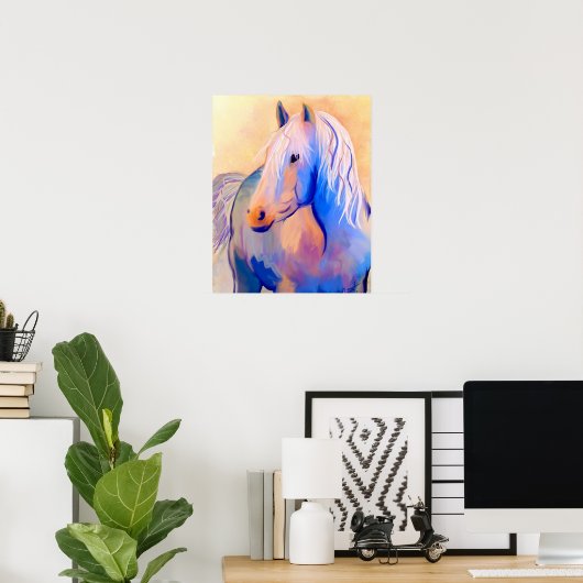 Poster Pastel Horse (Bureau à domicile)
