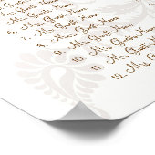 Poster Pastel Hues Victorian Floral Damask Carte de siège (Coin)