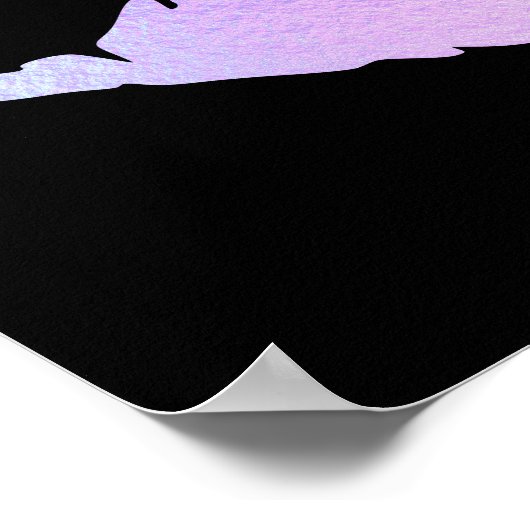 Poster Pastel Iridescente Foil Lipstick Baiser en noir (Coin)