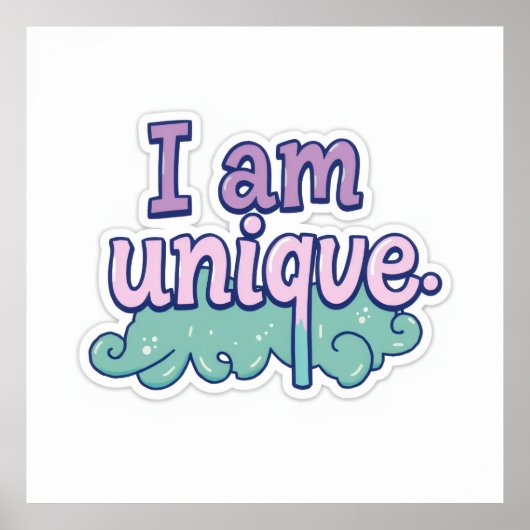Poster Pastel Lavender et Affirmation verte (Devant)
