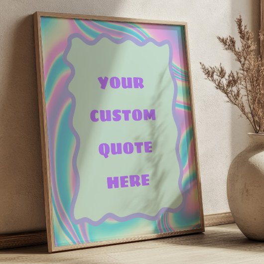 Poster Pastel Lavender, Pink & Blue Custom Quote
