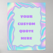 Poster Pastel Lavender, Pink & Blue Custom Quote (Devant)