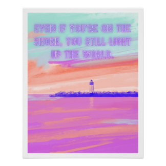 Poster pastel lighthouse quote aesthetic dreamy perfect poster