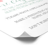 Poster Pastel mint arc-en-ciel 1er Anniversaire heure Cap (Coin)