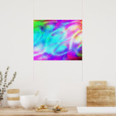 Poster Pastel Neon Rainbow Gradient Art (Cuisine)