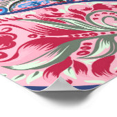 Poster Pastel paisley, patchwork ethnique traditionnel (Coin)