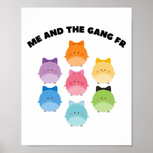 Poster Pastel Pâques Funny Hommes mème mignonne Ba (Devant)
