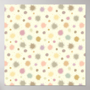 Poster Pastel Party Pollen - motif sans soudure.