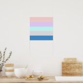 Poster pastel peach mauve menthe gris bleu bloc de couleu (Cuisine)