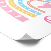 Poster Pastel personnalisé boho arc-en-ciel Nom fille (Coin)