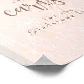 Poster Pastel Pink Baby In Bloom Douche Panneau Cadeau (Coin)