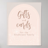 Poster Pastel Pink Baby In Bloom Douche Panneau Cadeau (Devant)