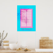 Poster Pastel Pink Blue West Indian Wooden Beach Shack (Cuisine)