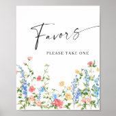 Poster Pastel Pink Blush Bohemian Fleurs sauvages favoris (Devant)