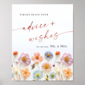 Poster Pastel Pink Bohemian Fleurs sauvages Conseils & Vo (Devant)