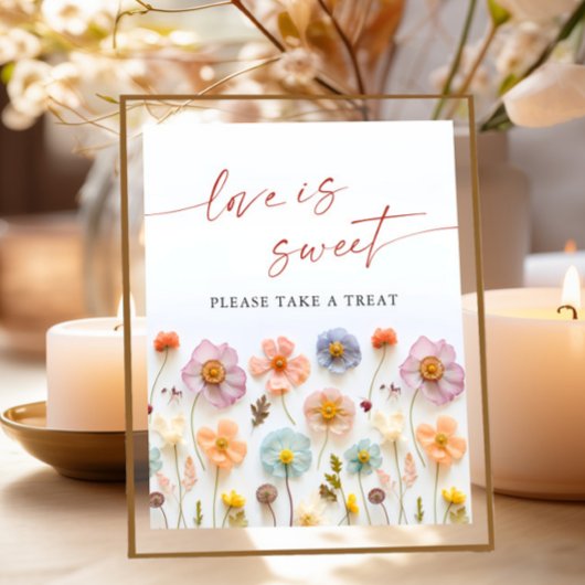 Poster Pastel Pink Bohemian Fleurs sauvages Date Nuit Idé