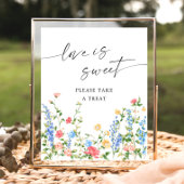 Poster Pastel Pink Bohemian Fleurs sauvages L'amour est d