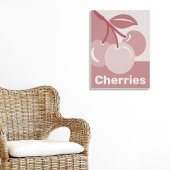 Poster Pastel Pink Cherries Cuisine murale pendais