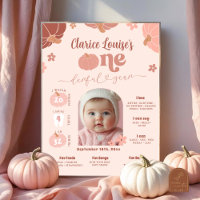Pastel Pink Citrouille 1er Anniversaire Photo Jalo