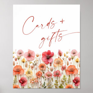 Poster Pastel Pink Fleur sauvage Cartes et Cadeaux