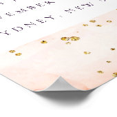 Poster Pastel Pink Orange N'importe quel âge Anniversaire (Coin)