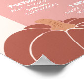 Poster Pastel Pink Retro Citrouille Premier anniversaire  (Coin)