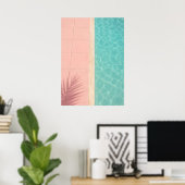 Poster Pastel Poolside Geometry – Minimal Summer (Bureau à domicile)
