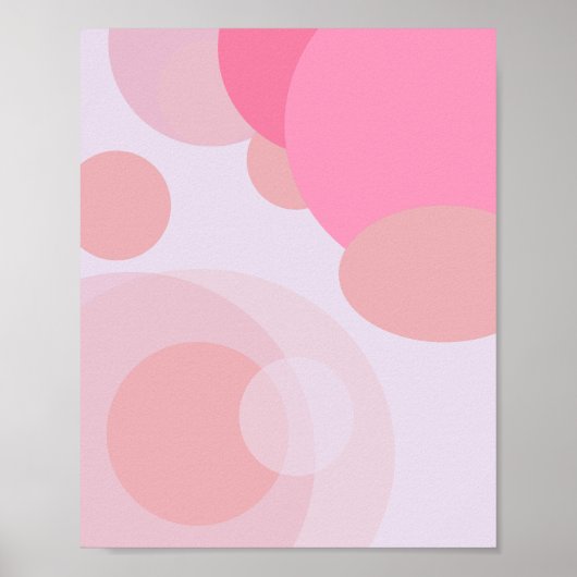 Poster Pastel Purple Et Rose Mi-Siècle Abstrait (Devant)