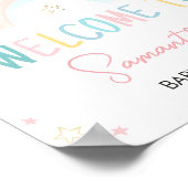 Poster Pastel Rainbow Baby shower Bienvenue (Coin)