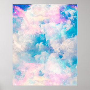 Poster Pastel Rainbow Ciel nuageux