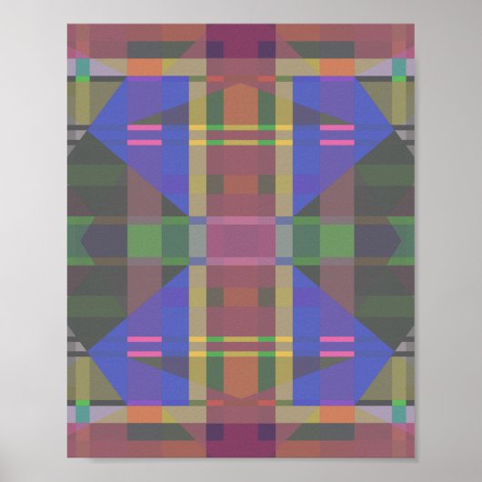 Poster Pastel rainbow Colorful Geometric (Devant)