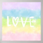 Poster Pastel Rainbow Love (Devant)