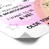 Poster Pastel Rainbow Premier jour de l'école (Coin)