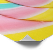 Poster Pastel Rainbow Spiral Candy Photo (Coin)