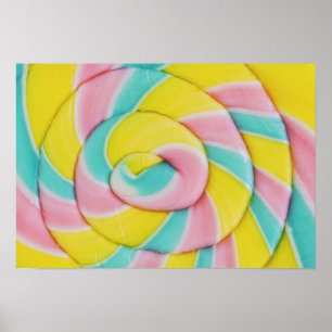Poster Pastel Rainbow Spiral Candy Photo