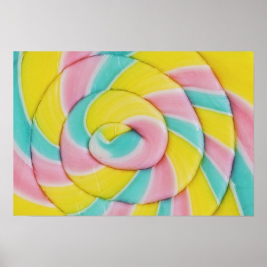 Poster Pastel Rainbow Spiral Candy Photo (Devant)