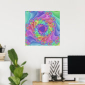 Poster Pastel Rainbow Spiral personnalisé (Bureau à domicile)